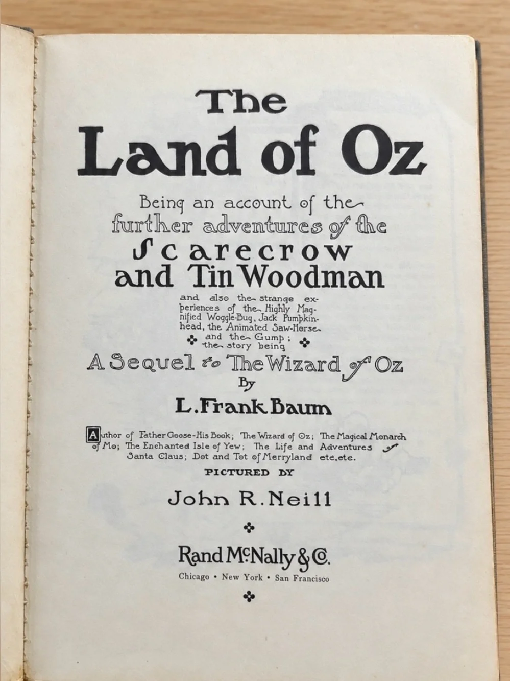 L. Frank Baum Books Set of 3 Magic of OZ Tin Woodman of OZ The Land of OZ